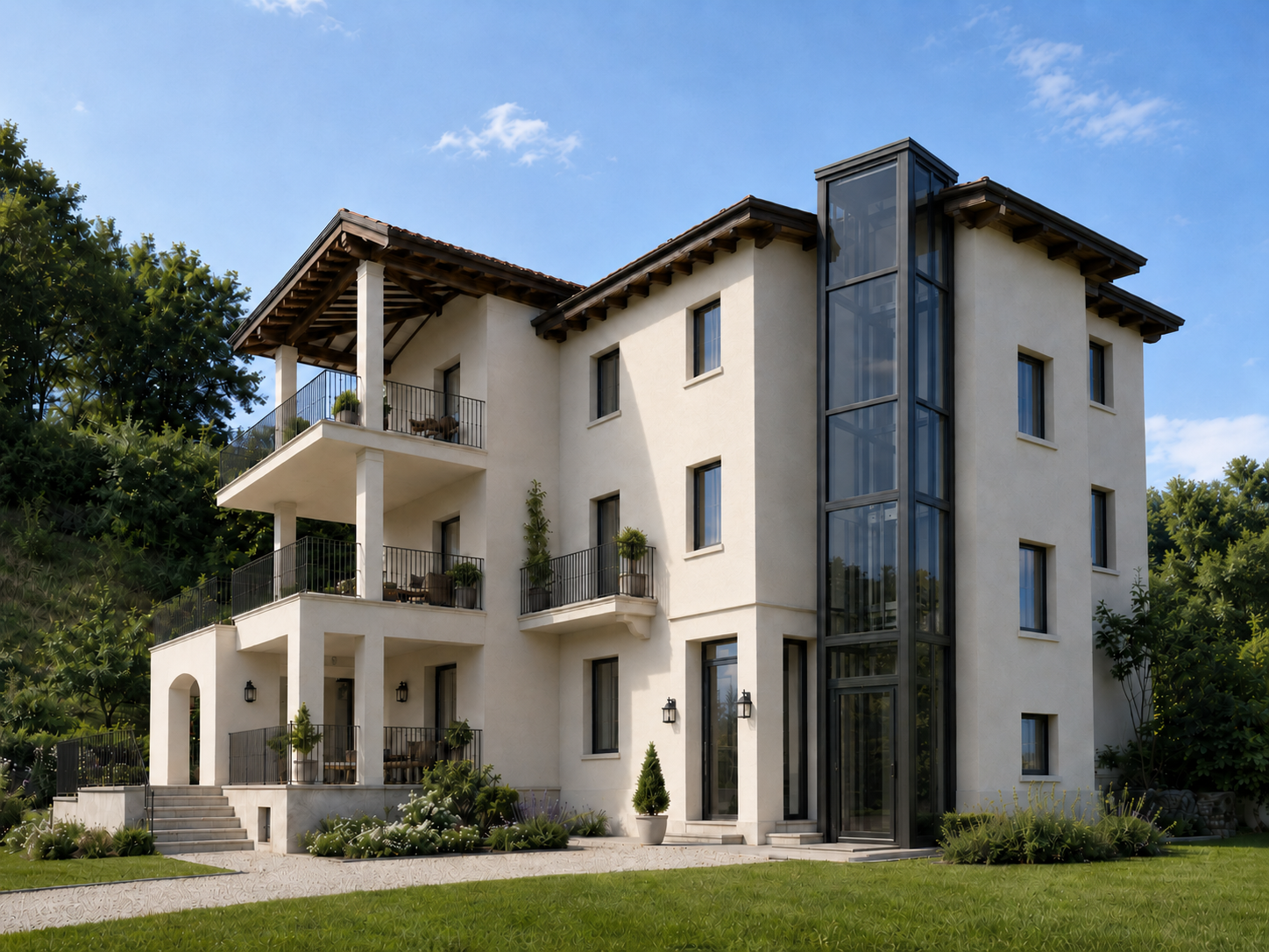 Ipotesi di valorizzazione della Palazzina Belvedere - render concept non approvato
